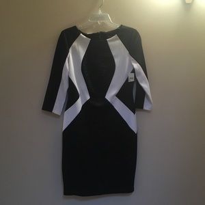 Black & White Knee Length Dress New With Tags! NWT